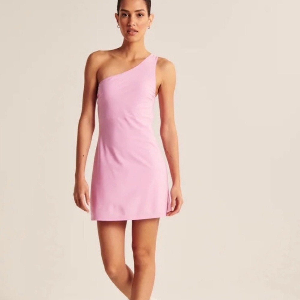 One-Shoulder Traveler Mini Dress - Pink